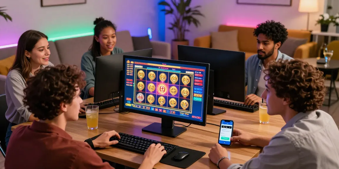 Friends enjoying gaming at casinos that accept credit cards in a vibrant setting.