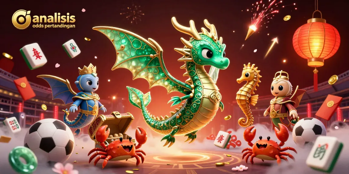 Engage in analisis odds pertandingan at BOLAGG with vibrant 3D dragon and sports-themed elements.