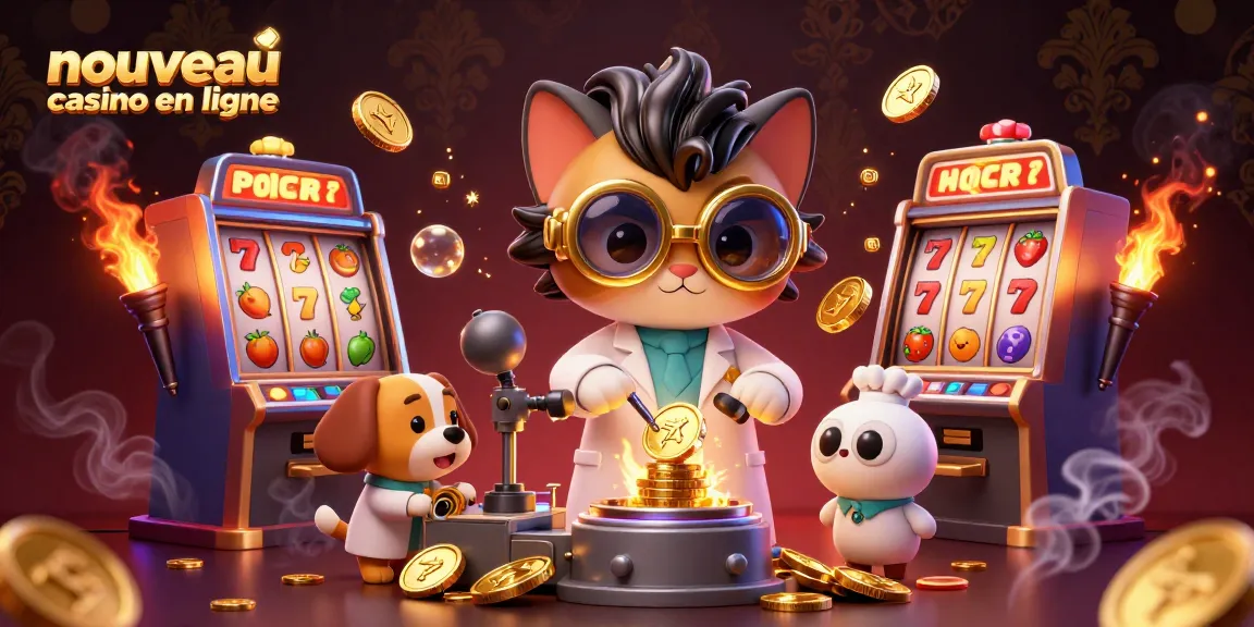 Jouez à un nouveau casino en ligne avec cette illustration dynamique de machines à sous.