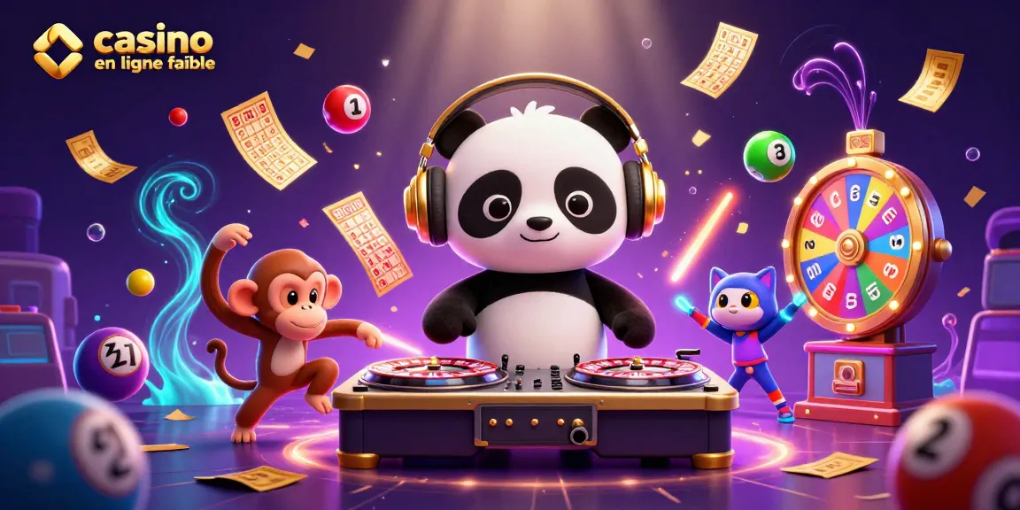 La scène de casino en ligne fiable avec DJ panda, singe et chat lumineux s'amusant.