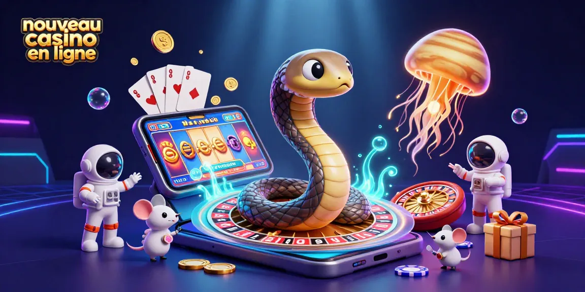Placer des paris sur le nouveau casino en ligne avec des souris astronautes et un serpent de Saturne.